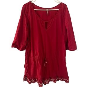 Juicy Couture Beach Royalty Swim Cover Up Red XL
